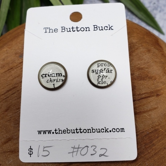 New Handmade | Dictionary Word Earrings - Picture 1 of 2